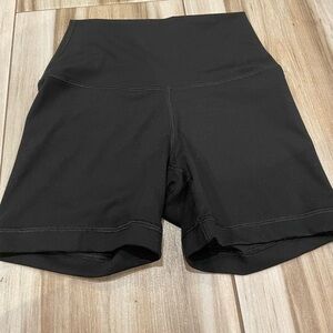 Yogalicious Black Bike Shorts with Elastic Waistband